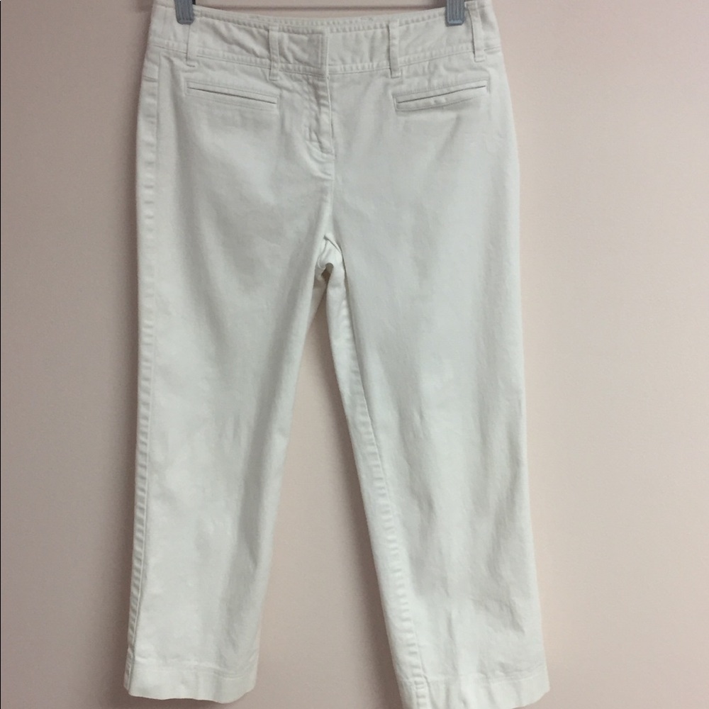 LOFT White Cropped Pants Jeans sz 2 Ann Taylor